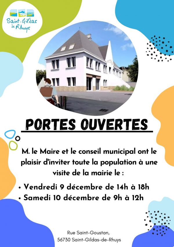 Portes ouvertes à la mairie les 9 et 10 décembre Saint Gildas de Rhuys